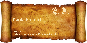 Munk Marcell névjegykártya