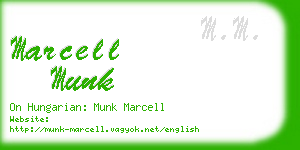 marcell munk business card